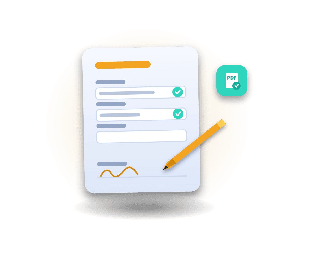 Modelo de requerimento preenchido online com PDF assinável